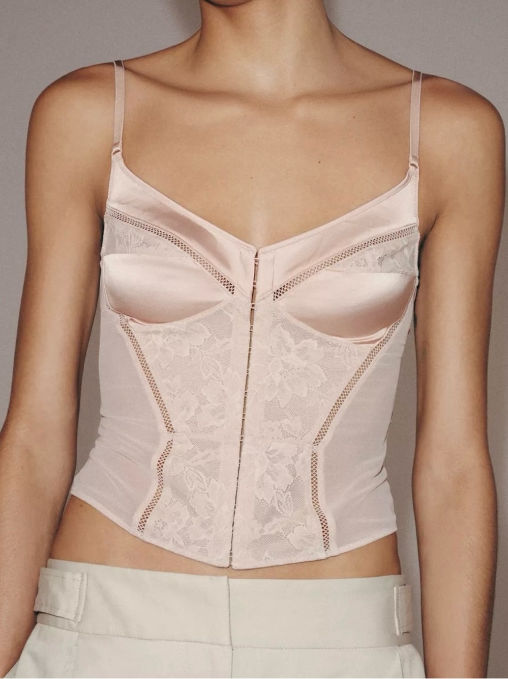 NWT ZARA COMBINATION STRAPPY CORSET